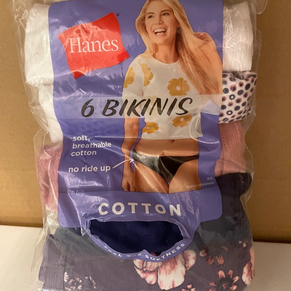 Unopened pack of Hanes bikini underwear